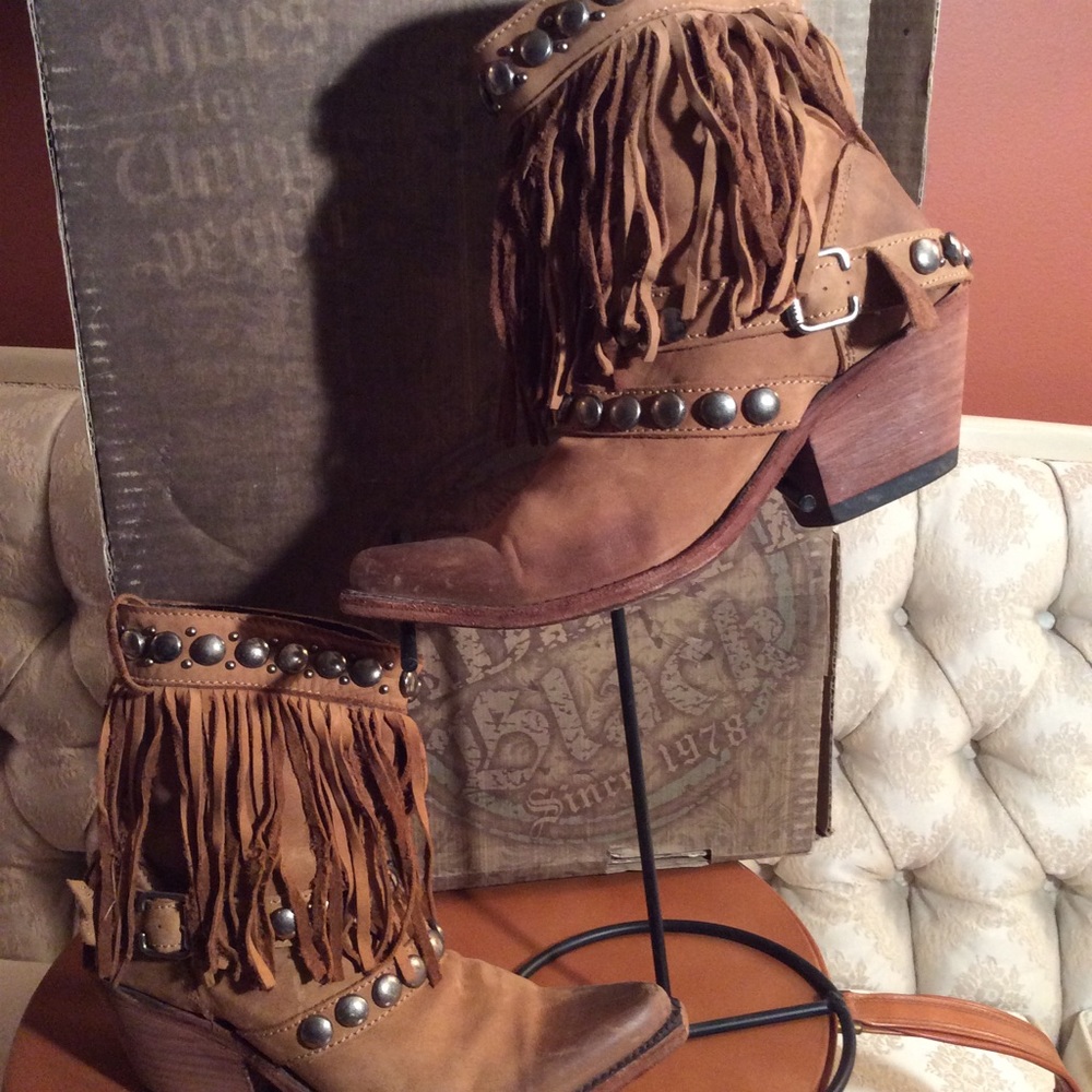 Liberty Black Fringed Western Boot